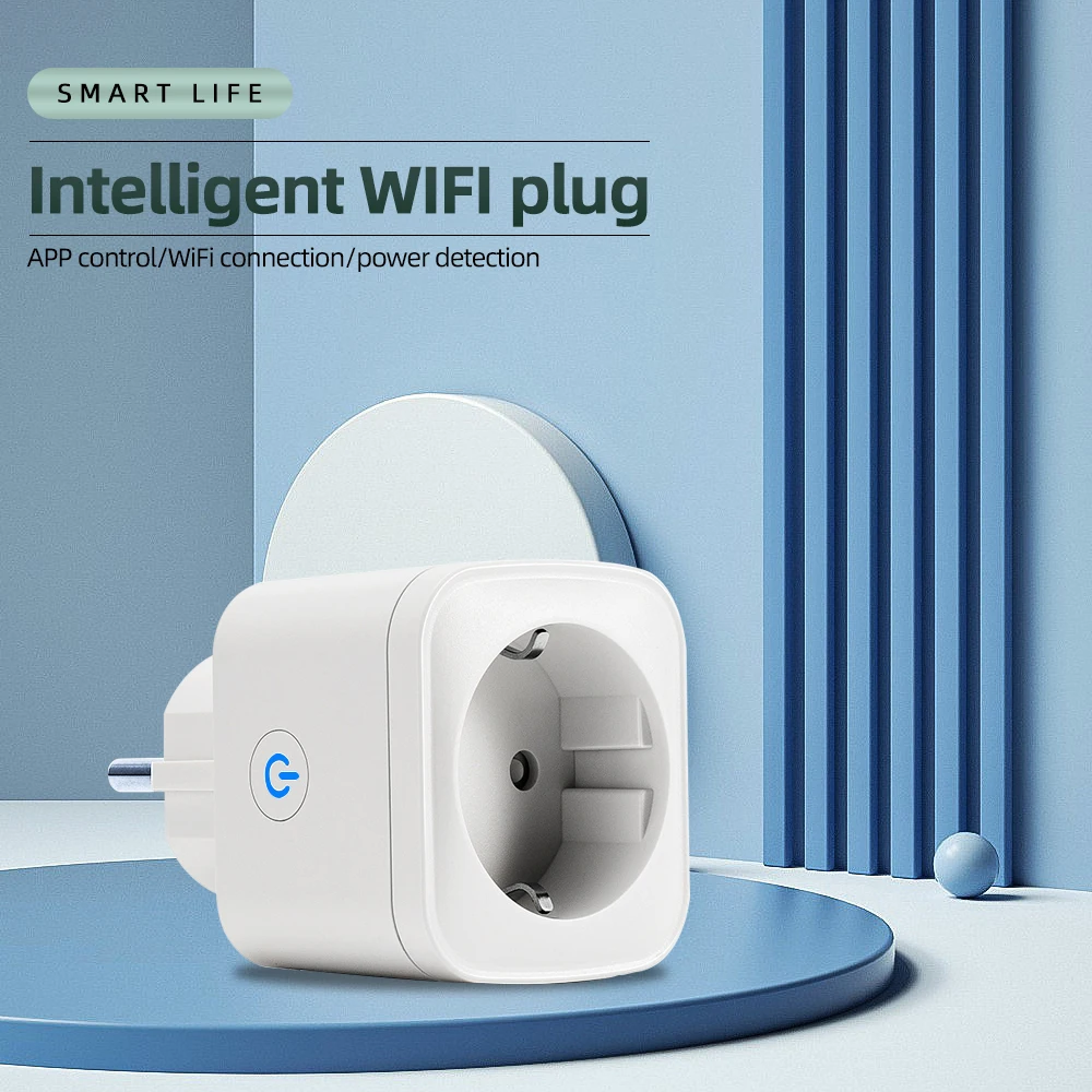 

Smart Plug WiFi Socket EU 16A With Power Monitor Timing Function Tuya Smart Life APP Control Works With Alexa Google Home