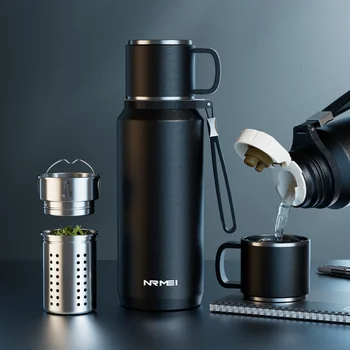 Double Wall Vacuum Flasks Stainless Steel Thermos Bottle for Tea and Coffee Large Capacity Insulated Water Bottle Thermos Cup 1