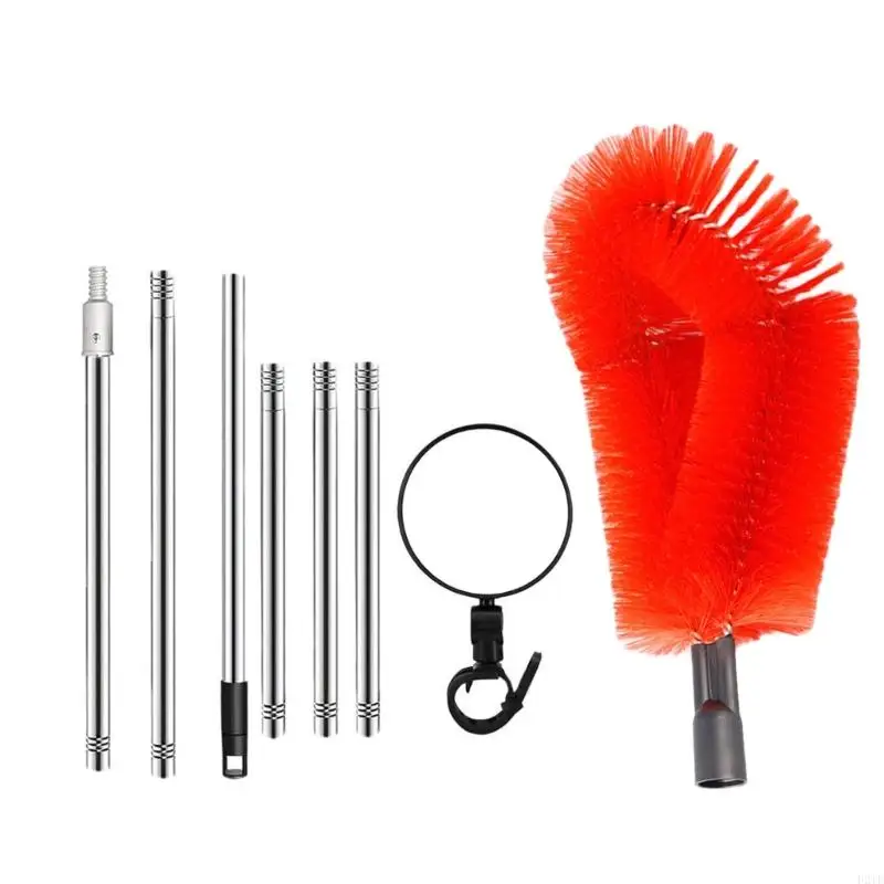 F2TE Gutter Cleaning Brush Debris Leaves Branches Remover Roofing Cleaning Scraper
