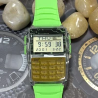 Men & Women Student Watches Vintage Creative Design Calculator Watch Date Calculation Digital Electronic Small Square Watch 2