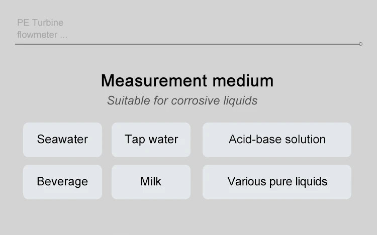 DN15 Anti-corrosion Turbine Flow Meter PE Material Water Flowmeter Acid and Alka