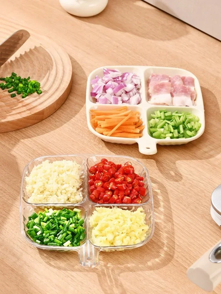 4 Compartment Fruit Plates Dinning-Table Divided Plate