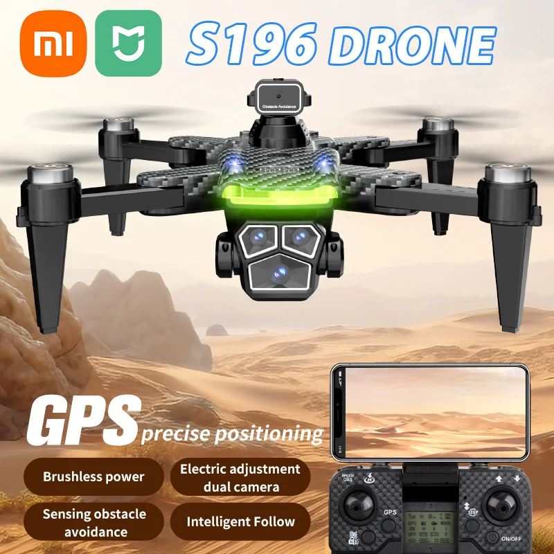 Drone quadcopter XIAOMI MIjia S196 8K HD Camera 5G Brushless Obstacle Avoidance Photography Optical Flow Foldable