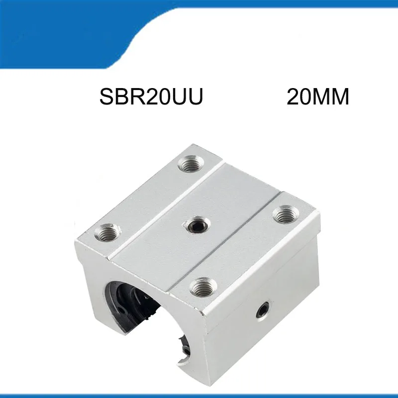 1Pcs SBR20UU 20mm Router Linear Motion Bearing Slide Block Unit XYZ CNC Series 