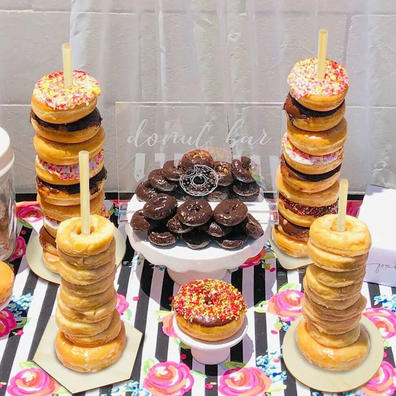 Wooden Donuts Stand Sweets Dessert Doughnut Holder for Wedding Birthday 4 Sc0b2179a0f694b2c9b2f0724e4e7f9aef