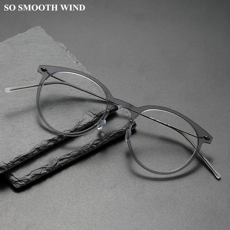 

Denmark Brand Screwless Glasses Frame 6537 Ultralight Retro Round Men Optical Eyeglasses Frames Women Myopia Reading Eyewear