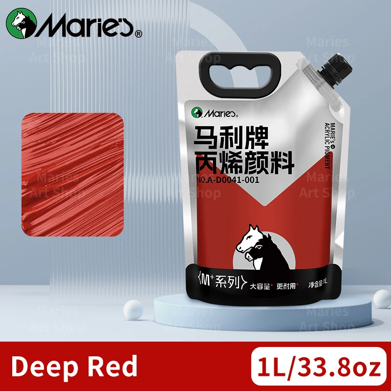 Marie's Premium Rich Pigment Acrylic Paint - 1L/33.8oz for Canvas, Glass, Stone, and Art Projects