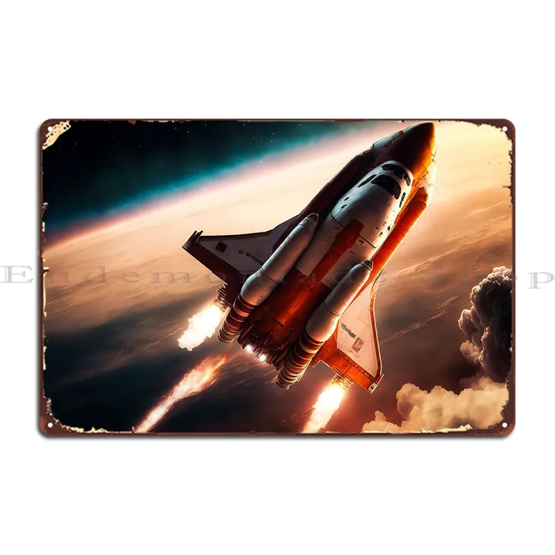 Space Shuttle Metal Sign Poster Designs Garage Pub Design Pub Plates Tin Sign Poster
