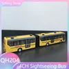 1:48 4CH Yellow RC Single Double Bus Light Sound Electric School Tourist Sightseeing Vehicles Car Simulagtion Toys Gifts 2