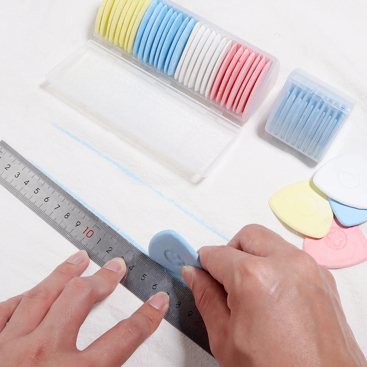 12 PCS Tailors Pencil Set, Sewing Fabric Pencils And Fabric Marker Pens For Quilting, Sewing, Dressmaking Supplies, Water-Soluble, 6 Colors, Includes 2 Sharpeners - View #6