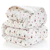 12 Layers Muslin Cotton 110X110CM Baby Blanket Super Thick Newborn Swaddling Autumn Baby Swaddle Bedding Quilt Receiving Blanket 4