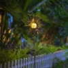 Solar Light Outdoor Flame Sun Iron Landscape Decorative Lamp Waterproof Cracked Glass Bulb LED Lamp For Garden Lawn Courtyard 5