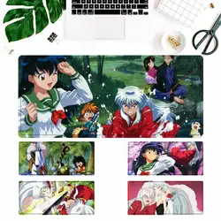 InuYasha – grand tapis de souris de jeu, pour ordinateur de bureau et Overwatch 