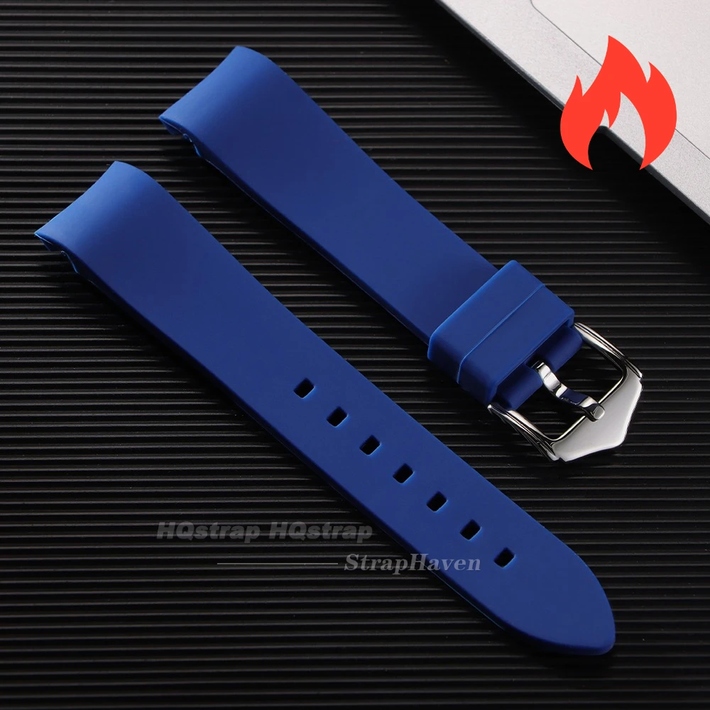 Universal Curved End Silicone Waterproof Sport Wristband - Soft, Comfortable Strap for All Genders