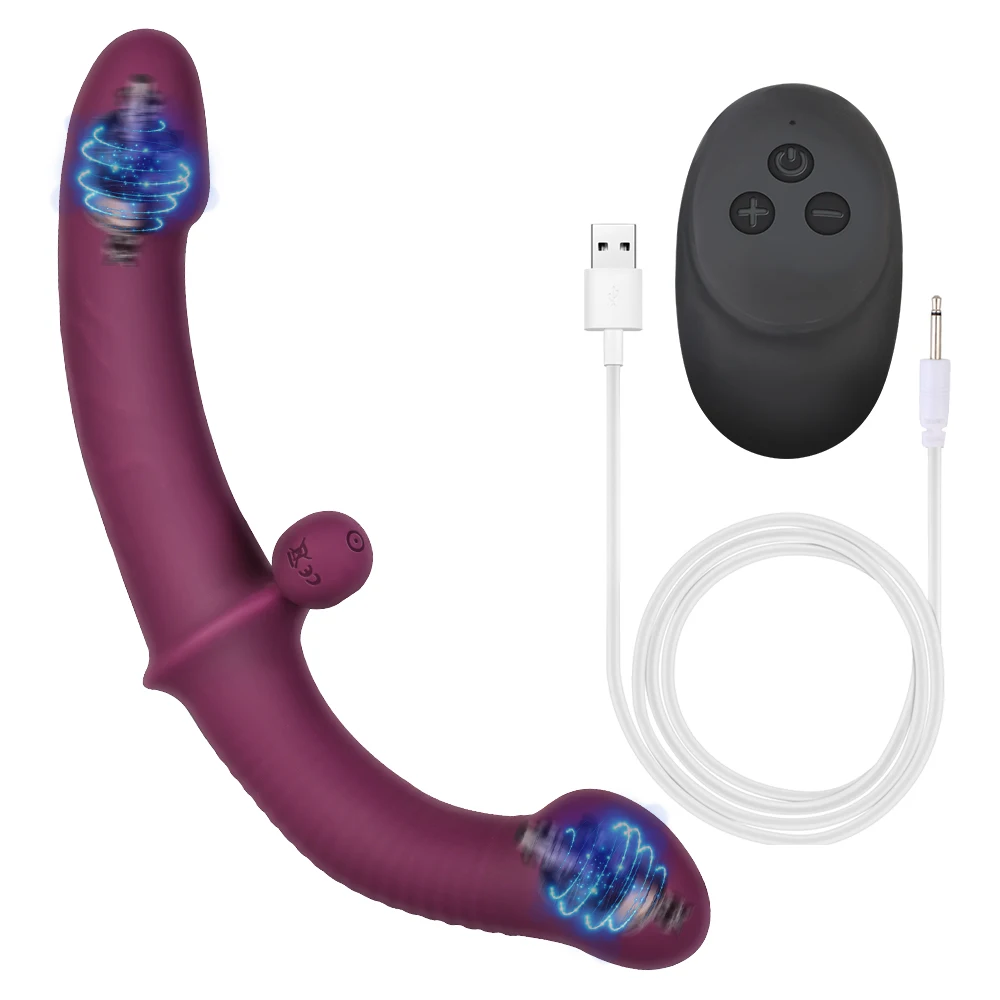 Dildo Strapless Strapo Vibratore G Spot Doppia testa Vibratig 10 Velocità Aal Massaggiatore per la Prostata Giocattolo del Sesso per Co_voghion.com
