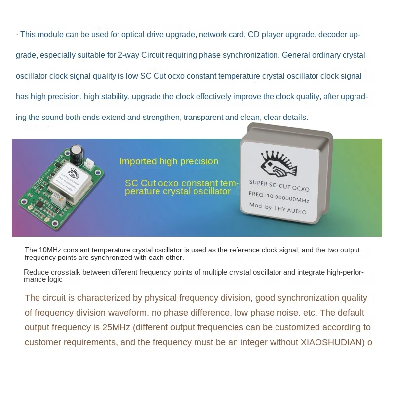 Crystal Clock Board Termostática Atualização de Freqüência sc Cut Saída em Dois Sentidos 10mhz160mhz - Imagem 6