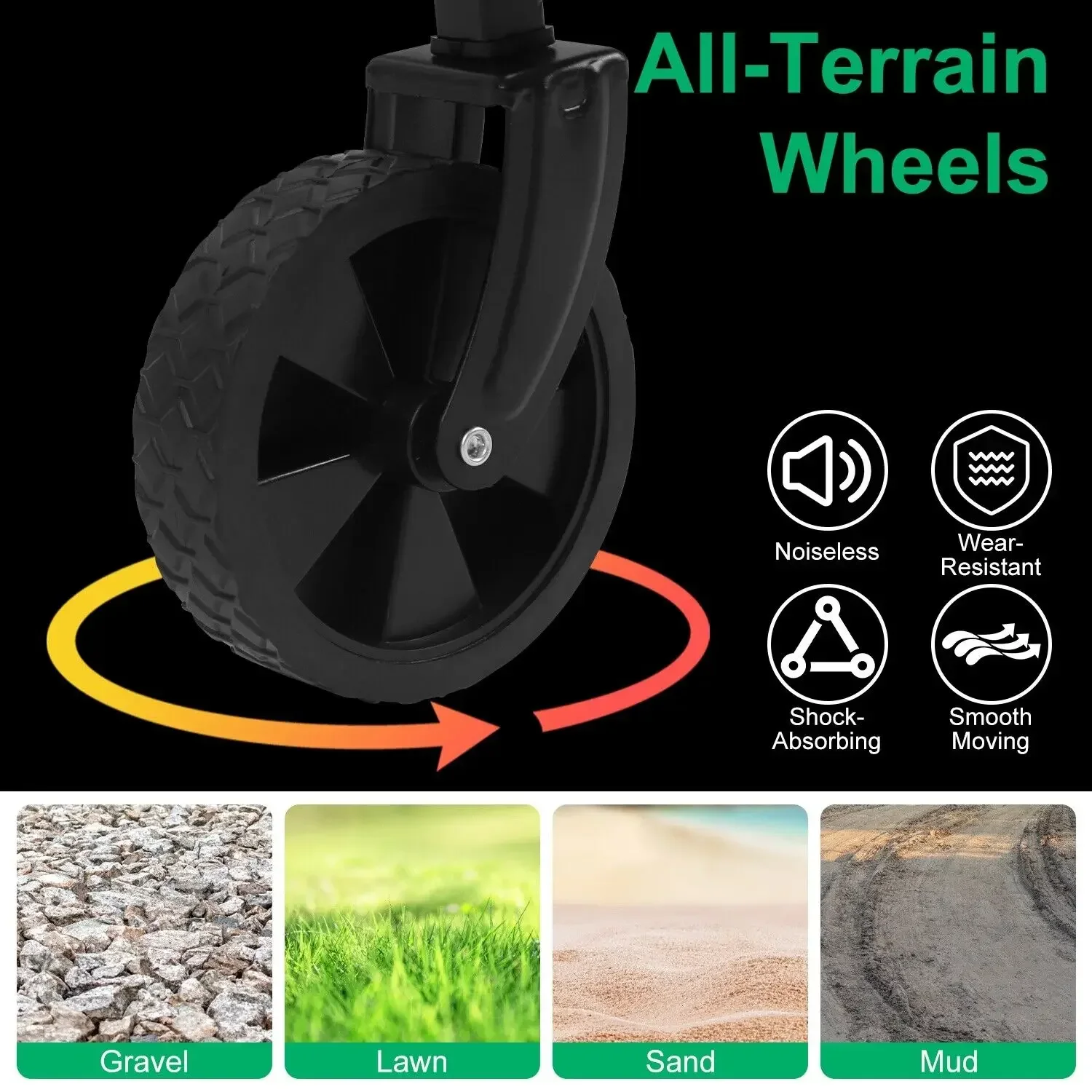 Folding Beach Wagon Cart Collapsible Heavy Duty Outdoor Camping Garden Utility