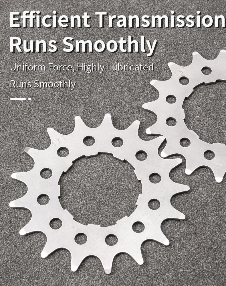 Description Picture 6 of itemMUQZI Bike Cassette Cog Single Speed 12T 13T 14T 15T 16T 17T 18T Sprockets MTB Road Bicycle Flywheel Cog