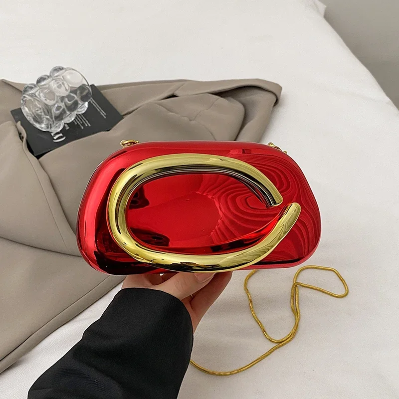 red evening bag