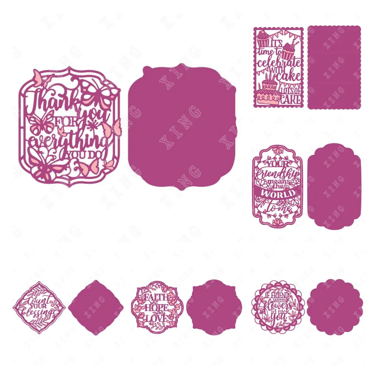 

New Faith Hope Love Flower Cake Metal Cutting Dies Scrapbook Diary Decoration Embossing Template Diy Greeting Card Handmade