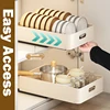 Kitchen Storage Rack with Slide Rails Retractable Drawer Organizer Pull-out Cabinet Organizer Tray Spice Box Kitchen Accessories 3