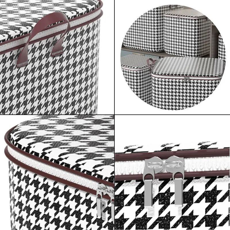 100L Large Capacity Pouch Storage Bags Clothes Quilt Organizer Container Non-woven Laundry Basket Dustproof Portable Luggage Bag 2