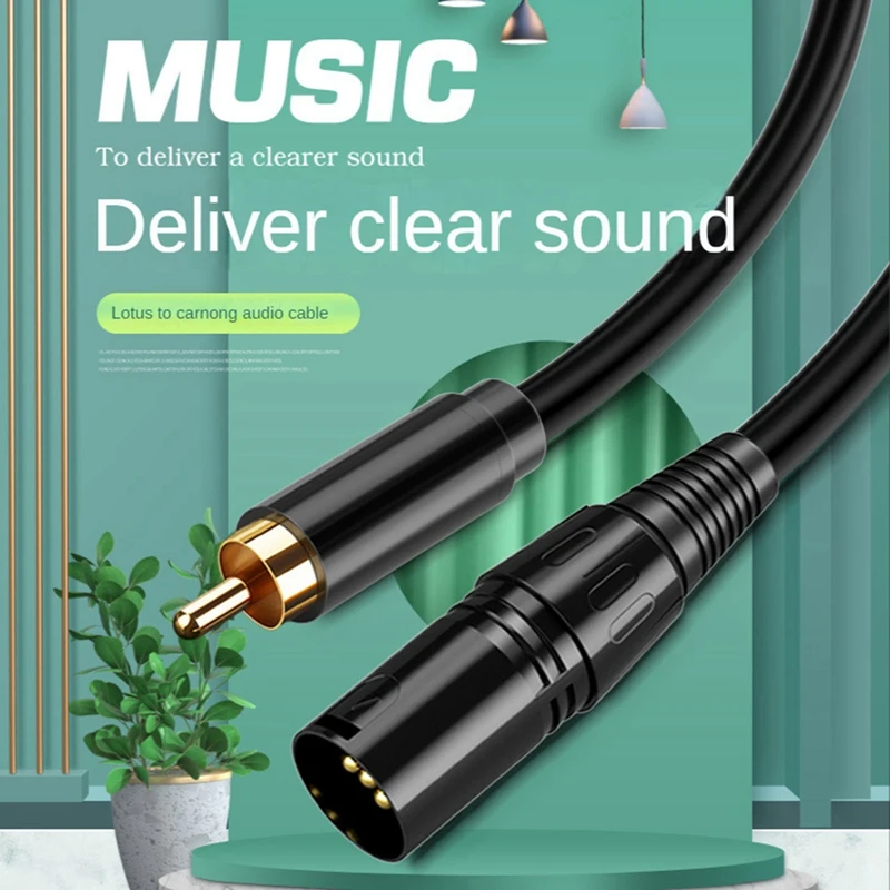 RCA To XLR Audio Cable 3 Pin Microphone Cable XLR Male To RCA Hifi