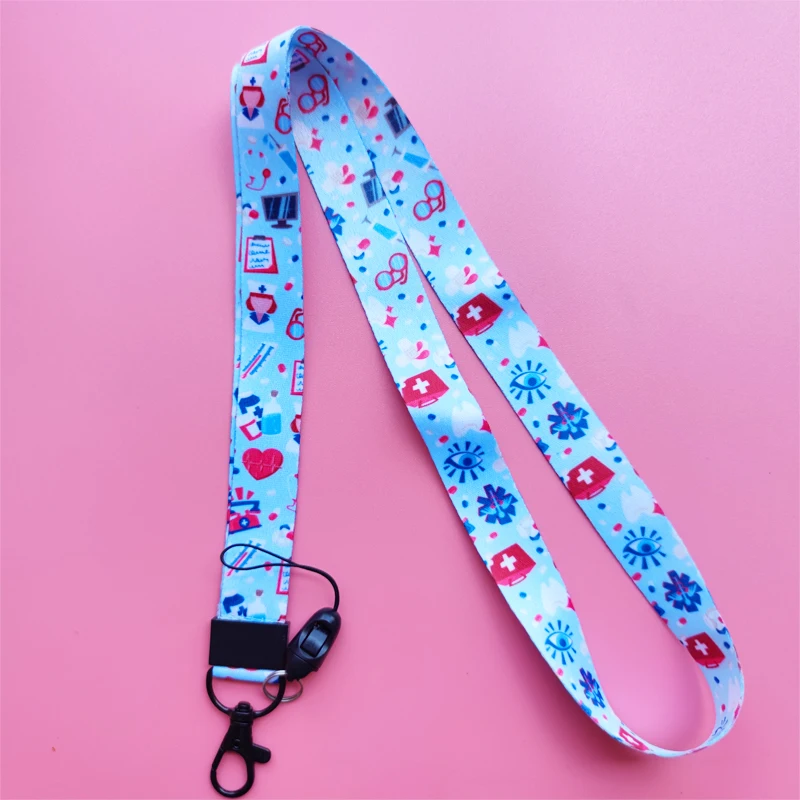 Medizin- und Erste-Hilfe-Ausweishalter, Lanyards, Schlüsselanhänger, Herz, Gesundheitswesen, Kartenhalter, Umhängeband, Zahnarzt, einziehbarer Clip, Yoyo – Detail 19