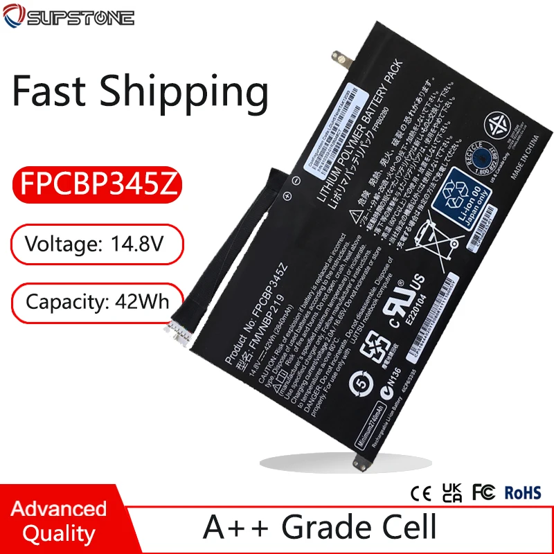 Новый аккумулятор FPCBP345Z FMVNBP219 для ноутбука Fujitsu LifeBook UH552 UH572 FPB0280 14,8 в 42 Втч