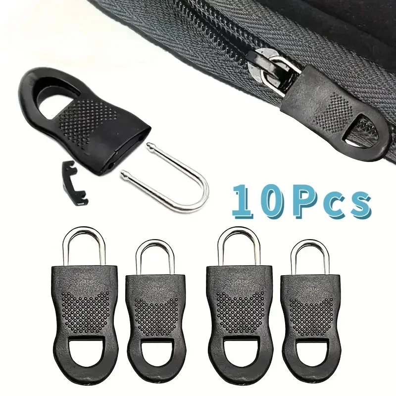 Replacement Zipper Puller Tool-free Removable for Luggage Schoolbag End Fit Rope Tag Clothing Zip Fixer Broken 8pcs