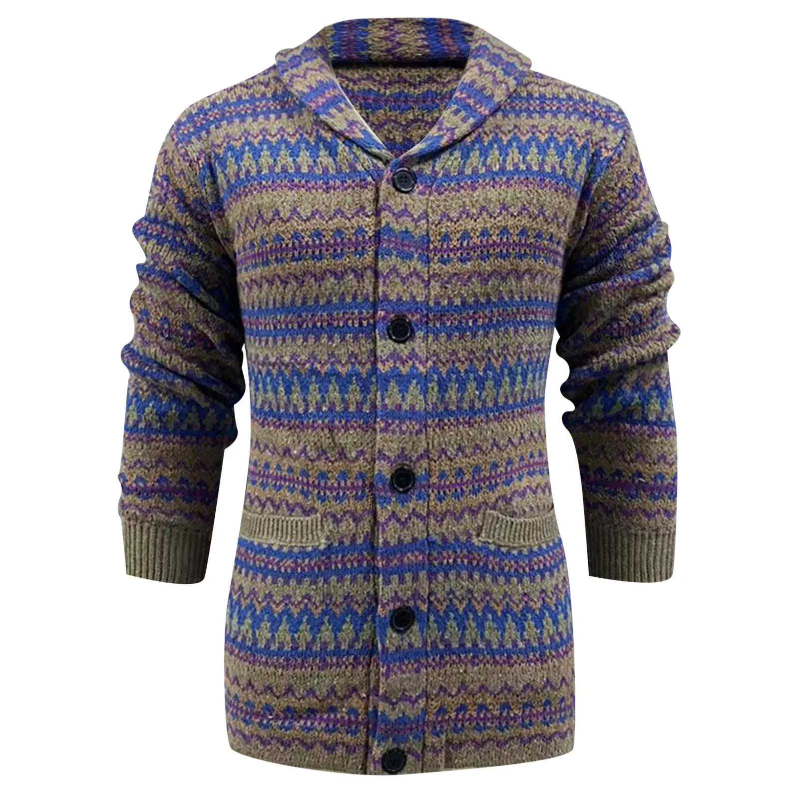 

Men’S Vintage Cardigan Knitted Coat Sweater Autumn And Winter Fashion Casual Jacket Top Oversize Wool Long-Sleeve Coats For Men