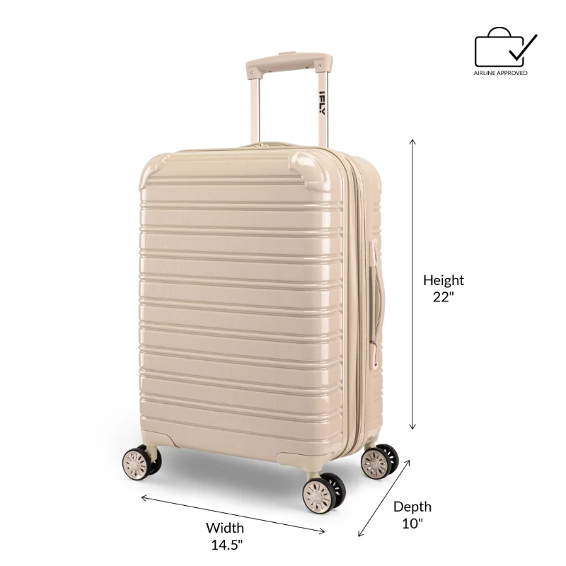 iFLY Hardside Luggage Fibertech 2 Piece Set, Champagne