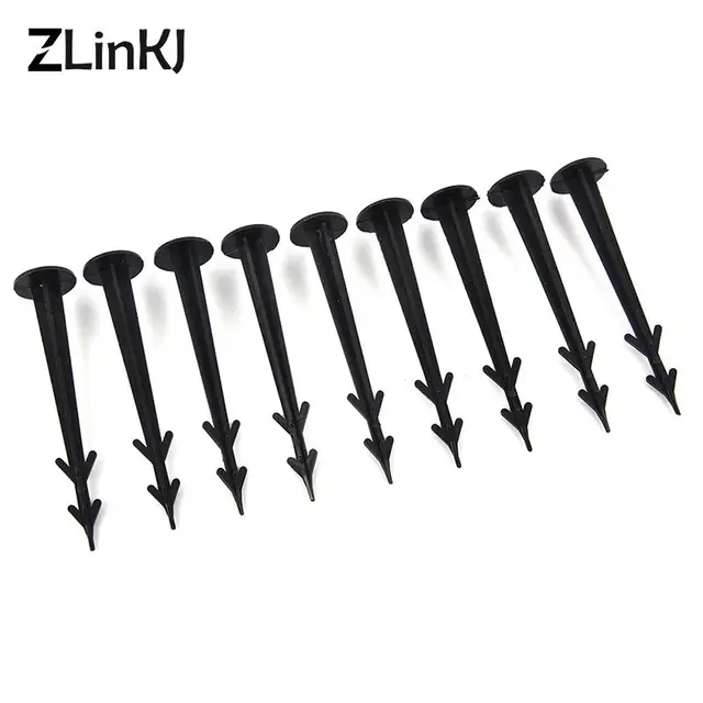 50 Darabos Műanyag Kerti Borítószövet Rögzítve Tét Tüskék Pázsitcsapok Sodrót Kapcsok Rögzítő Gyomnövényes Tájszerszámok - Image 2