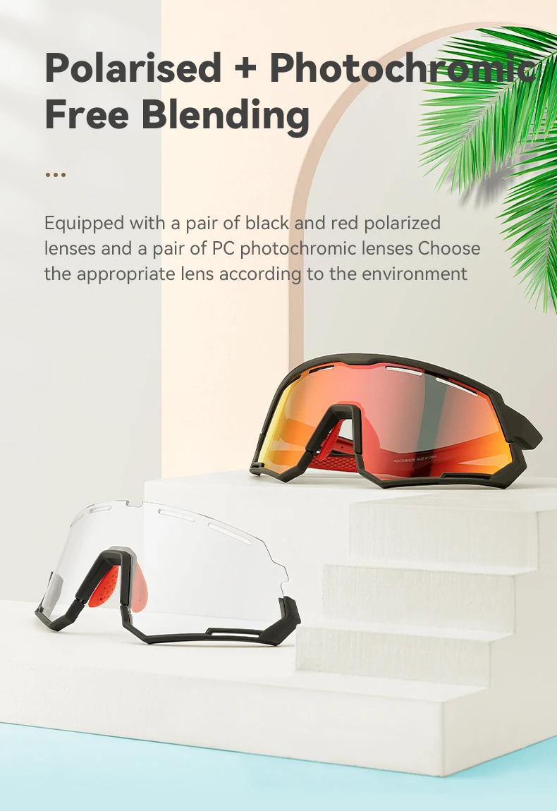 Rockbros 2 linse polarisierte photo chrome fahrrad brille uv400 fahrrads onnen brille sport brille mtb straßen brille fahrrad brille – Detail 3
