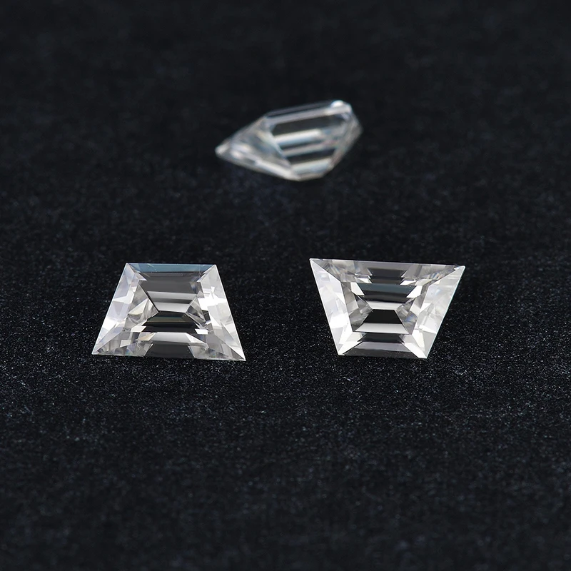 Promotion Real Moissanite Loose gemstones D Color VVS1 3EX White Trapezoid Cut Lab Created Diamond Certified Factory Price