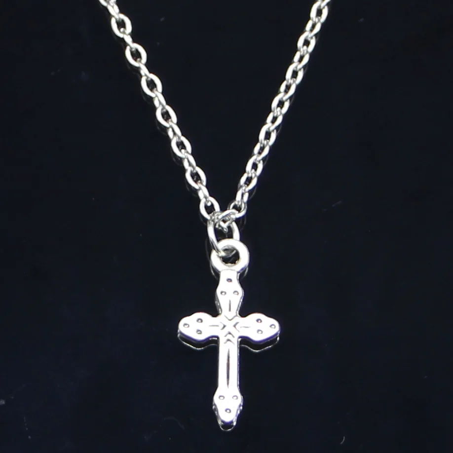 

20 шт. Новое модное ожерелье 15x7 мм Подвески с христианскими крестиками Короткие Длинные женские и мужские Подарочные ювелирные изделия Чокер