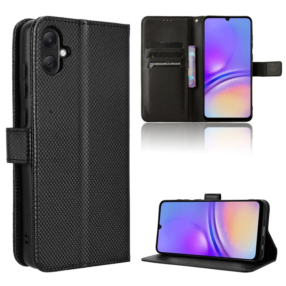 Per Samsung Galaxy A05 A05S Luxury Flip Diamond Pattern Skin Pu Custodia A Portafoglio In Pelle Per Samsung A05 A 05 Samsunga05 Borsa Per Telefono