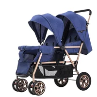 EU STOCK Twin strollers Double kids two seats strollers foldable carriage wholesale Baby strollers for two children