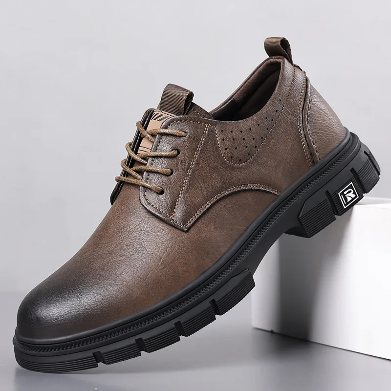 Leather-Men-s-Business-Casual-Shoes-Lace-Up-Retro-Work-Men-Shoes-Sapato ...