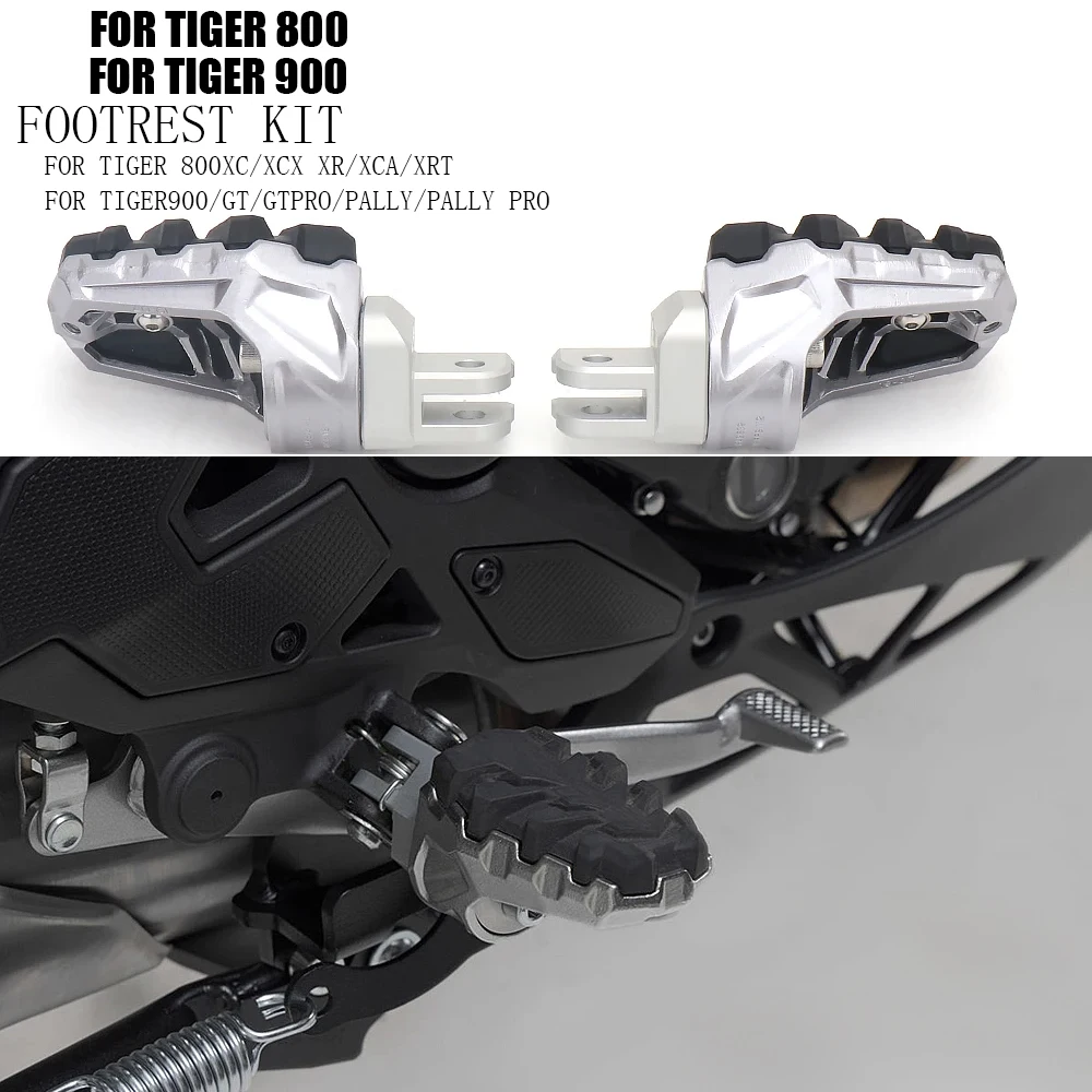 

New Motorcycle Accessories Foot Pegs Pedals Footrest For Tiger 900 GT Rally Pro Tiger900 19-24 Tiger 800 XC XCA XCX XR XRT XRX