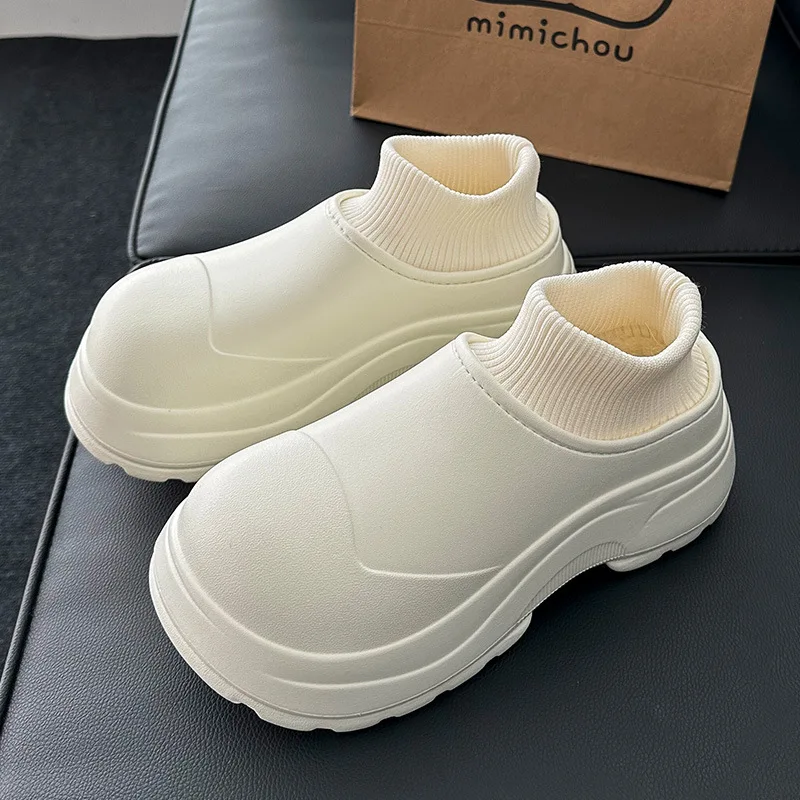 Shevalues Furry Thick Sole Slippers Women Winter Warm Home Cotton Shoes Outdoor Fashion Plush Slippers Non-slip Indoor Slides