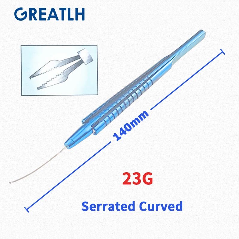 Serrated curved