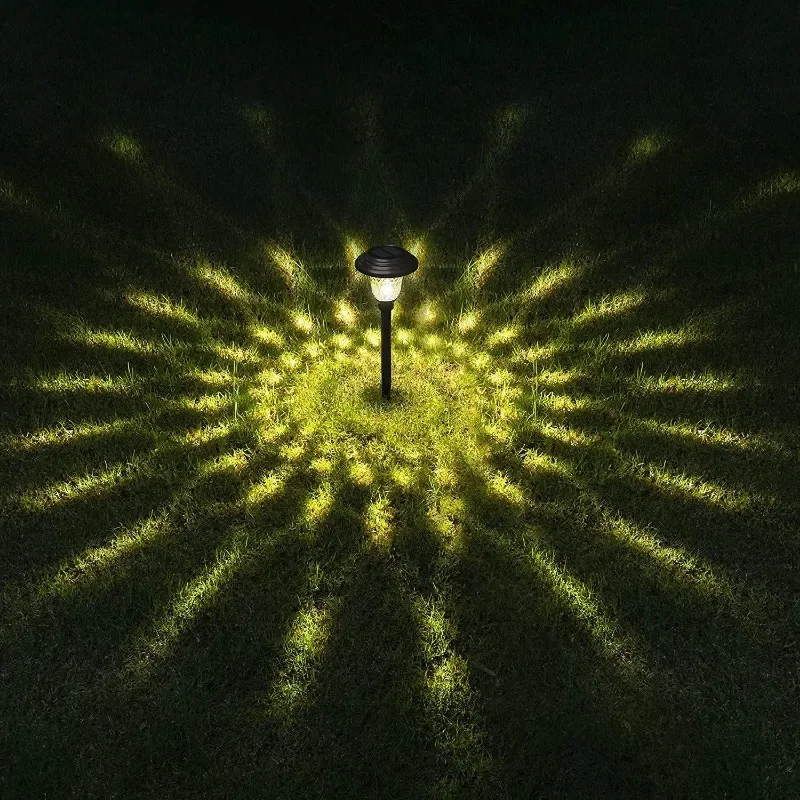 Solar Pathway Stake Lights Solar Garden Light with Battery Auto on at Dusk Outdoor Garden Lawn Lamp