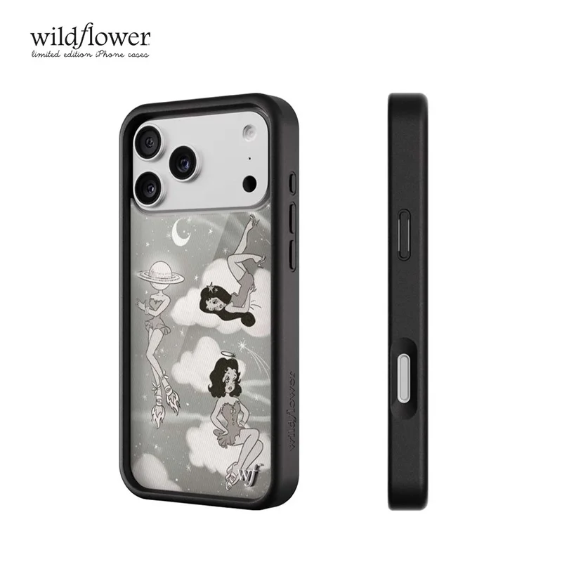 Wildflower ins Rachel Sennott Phone Case for iPhone 17 16 15 14 13 12 Pro Max Plus WF Fashion Girl Moon shockproof Back Cover 6