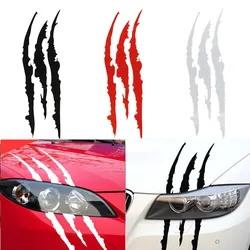 2pcs Monster Claw Marks Car Headlight Claw Marks Headlight Decal Car Sticker Stripes Scratch Vinyl Decal Universal For Most