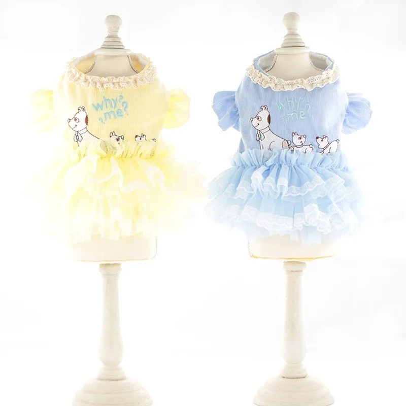 

Cartoon Pet Dog Clothes Dress for Dogs Clothing Cat Small Letter Dog Print Cute Autumn Winter Girl Chihuahua Pet Products 2022