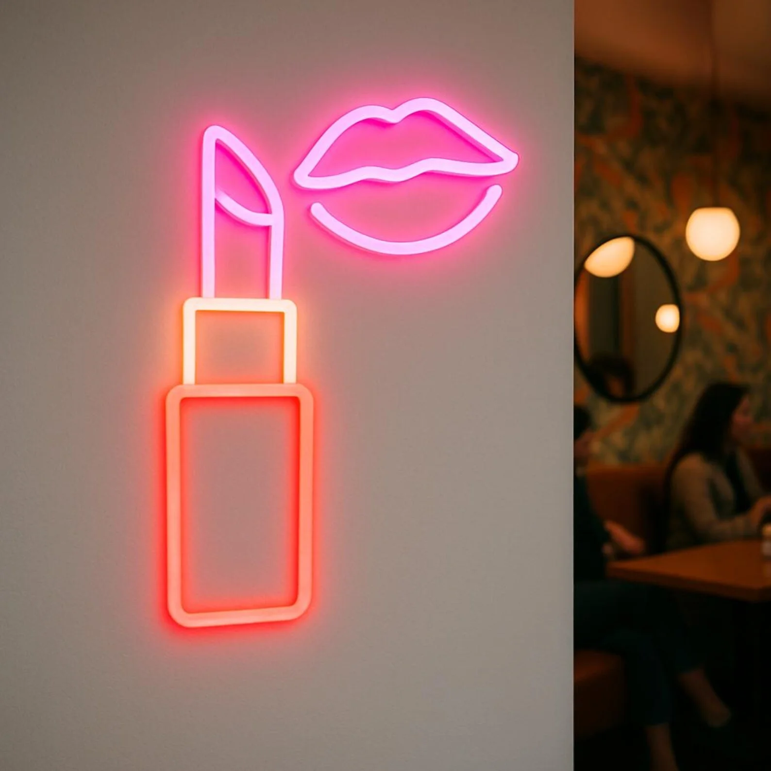 립스틱 및 립 스테인 네온사인, 뷰티 살롱 네온사인, 미용 LED 사인, 미용사 선물, 메이크업 스튜디오 네온 장식