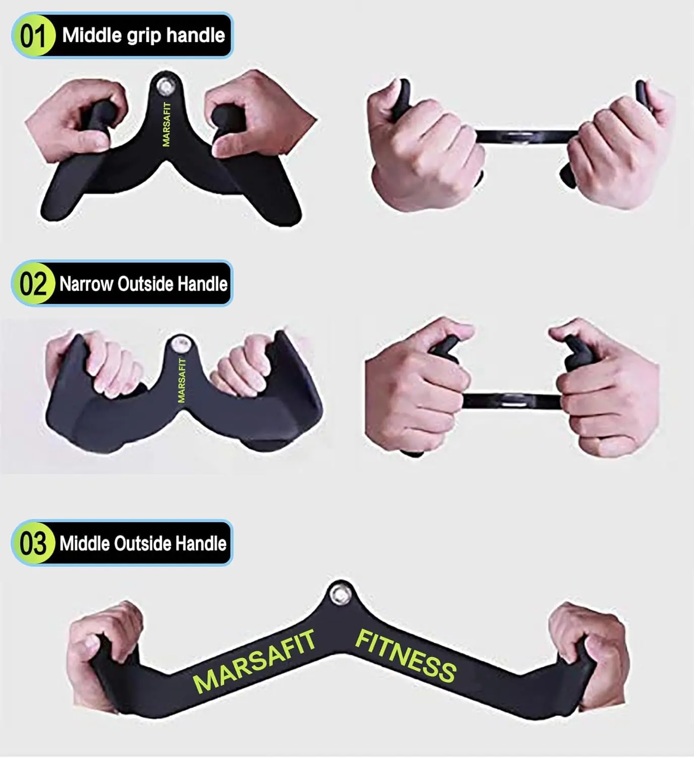 1Set Gym Pully Cable Machine Attachment Home Triceps Back Muscle Workout Handle Grip for Lat Pull Down Rowing Machine Accessorie AliExpress
