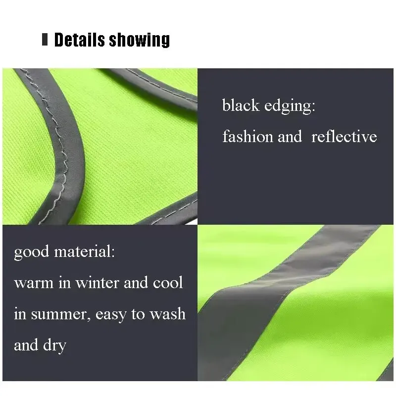 Multi-pocket Reflective Safety Vest Traffic Vest Railway Coal Miners Uniform Breathable Racing Running Sports safety vests
