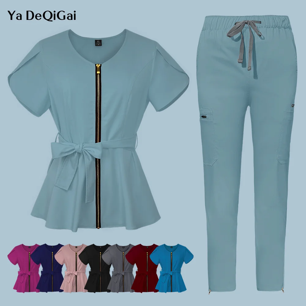 

Best-selling Wholesale Fashionable Doctor Nursing Dentistry Uniforms Medical Hospital Short Sleeved Scrubs Medical Uniform Women
